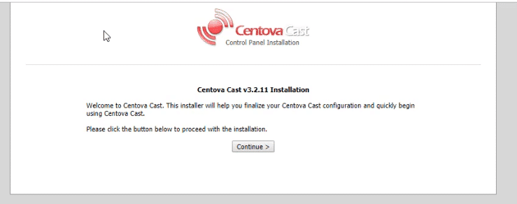 Configuración Inicial al Instalar Centovacast